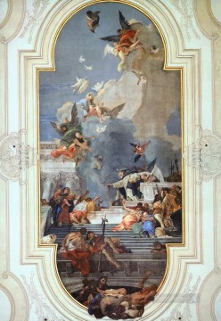 Giovanni Battista Tiepolo Painting - La Institución del Rosario Giovanni Battista Tiepolo